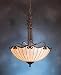 Kichler Lighting 65217 3-Light Clarice Art Glass Inverted Pendant, Tannery Bronze with Gold Accent
