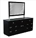 Atlantic Furniture Milano Seven Drawer Dresser and Mirror - Milano Seven Drawer Dresser and Mirror