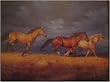 Placemats ~ Thunder Ridge Horses ~ set of 4 corkboard 11.5 x 15 inch placemats ~ code 431