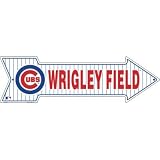 MLB Baseball 6 x 20 Arrow Shaped Stadium Sign - Chicago Cubs Wrigley Field
