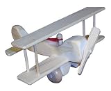 Wooden Red Baron Bi-Plane
