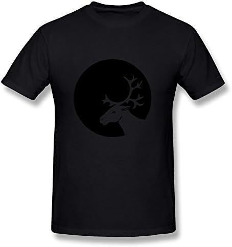 LEAI Men's Reindeer Elk Moose Caribou T-shirt S Black