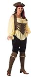 Super Deluxe Plus Size Rustic Pirate Lady Costume