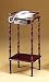 Kitchen & Housewares : Walnut Finish Wood Phone Stand/Side Table Furniture