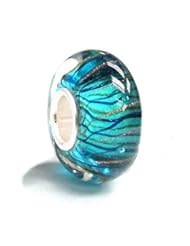 From Amazon.com. Click for details:
 Jewelry: Sterling Silver Stripe Wave Blue Gold Glass Bead Charm For European Charm Bracelets - Queenberry Jewelry: Sterling Silver Stripe Wave Blue Gold Glass Bead Charm For European Charm Bracelets - Queenberry