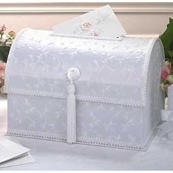 15" White Elegant Card Box