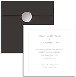 DIY Invitation Kit - Square Panel - White Black (50 Pack)