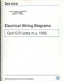 Electrical Wiring Diagrams: Golf/GTI/Jetta m.y. 1992 (W42 WD BOOK VW 03)