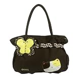 [Cat Loves Butterfly] 100% Cotton Canvas Shoulder Bag / Swingpack / Travel Bag
