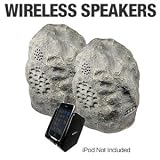 Cables To Go SPK-ROCK-DUO2 900MHz Wireless Rock Speaker Bundle with Dual Power Transmitter (Granite)