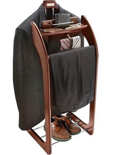 Mahogany Hardwood Clothes Valet Stand