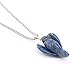 YYout Natural Stone Angel Pendants Lapis Lazuli Reiki Healing Crystal Guardian for Necklace with Stainless Steel Chain