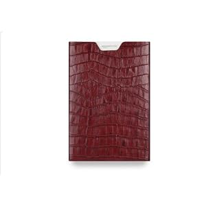 Now with FREE Solis light! - OCTOVO Seamless Leather Slip Cover (Fits 6" Display, 2nd Generation Kindle) - Wine Embossed
