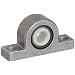Spyraflo PB0-250-A Delrin Acetyl Bearing Pillow Block, 2 Bolt Holes, 0.250" Bore Diameter, Aluminum, Inch