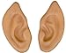 Beige Rubber Latex Pointed Elf Ears Costume Accessory