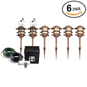 LiteSounds LS2400C Landscape Lights with Speakers, Copper, 6 Pack
