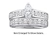 Stunning 14k. Solid Gold 1.00ctw. Genuine Diamond Marquee Bridal Ring Set ** Top Quality **