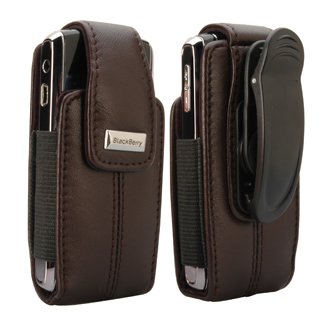 Click here to buy Blackberry OEM Lambskin Leather Holster with Swivel Belt Clip - Burnt Sienna Red - for Blackberry... by RIM.