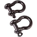 Rugged Ridge 11235.04 3/4" Black D-Ring 2-Pack