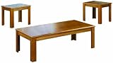 Coaster 3-Piece Occasional Table Set, Oak