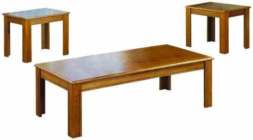 Coaster 3-Piece Occasional Table Set Oak