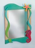 Tropical Sea Wooden Wall Mirror