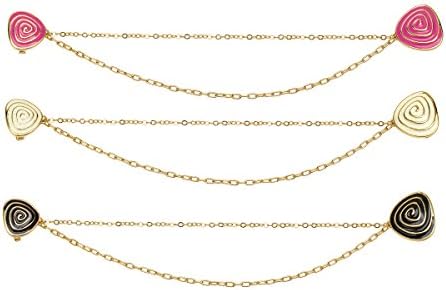 Limitless Sports Asymmetrical Design Corsage Alloy Collar Clip Brooch Pin (black)