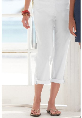 Chadwicks Comfort-Waist Khaki Crop Pants
