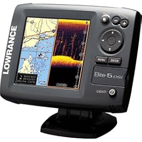 Lowrance 000-10236-001 Elite-5 DSI DownScan Imaging Chartplotter Fishfinder with 5-Inch Color LCD and Basemap by 