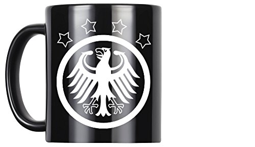 Tasse Deutschland Retro EM 2016 in Frankreich France schwarz Germany Deutschland