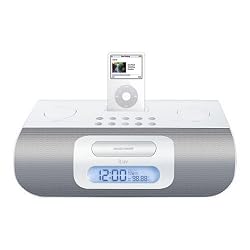 iLuv i177 Alarm Clock Speaker System for iPod (White)