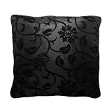 100% Polyester Irridescent w95% Feather, 5% Down Fill Deco Pillow 18x18 Black 1 Piece... by 