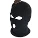 New Ski Face Mask Knit Beanie Biker Snowboard 3 Holes * Black * Size - Medium / Large