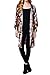 82 Days Women'S Poly Span Open Front Kimono Style Long Cardigan - Print