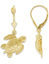 Wyland Turtle Earrings in 14K Yellow Gold - Extra Small