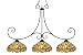 Z-Lite 114SB-C14 English Ivy 57-Inch 3-Light Billiard / Island Fixture with Tiffany Shades