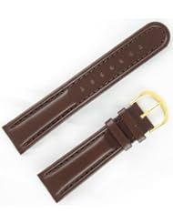 20mm Breitling Style Oil Tanned Leather Watchband - Brown
