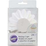 Wilton 415-0670 24-Pack Wave Baking Cup, Standard, white
