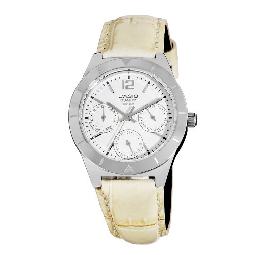Casio Women's LTP2069L-7A1V Calendar Sub-dials Silver-Tone Analog Quartz Watch