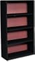 Safco Value Mate Series Bookcase, 4 Shelves, 31-3/4 W by 13-1/2 D by 54 H, Black