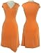 LA BELLE Stretch Orange Dress, Medium, Orange