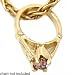 Synthetic Alexandrite Ring Charm 14K Gold 9.5mm