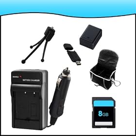Essential Accessory Bundle Combo Kit for Canon VIXIA HF M50, HF M500, HF M52, HF R30, HF R300, HF R32 Full HD Camcorders includes (BP 727 Battery Pack, BP 727 Charger, 8GB SD Memory Card, Carrying Case, USB SD Card Reader, Mini Tripod)