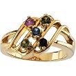 14K Yellow or White Gold Mother's Ring - 5 Stone