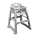 Rubbermaid Commercial Products Sturdy High-Chair, 33lb Capacity, Platinum, Pre-Assembled with Wheels, Stackable, Fits Under Table for Child/Baby/Toddler Seating