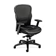 VL701 High-Back Swivel/Tilt Work Chair, Black Mesh/Leather