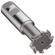 Niagara Cutter TS109 T-Slot Shank Type Cutter, High Speed Steel, Uncoated (Bright), Weldon Shank, 10 Helix Angle, 1-1/2" Cutter Diameter, 8 Tooth, 1/4" Width