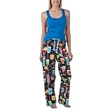 Nick & Nora® Womens Pajama Cocktails Collection - Black/Multi Color