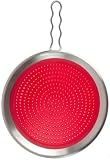 Tovolo Silicone Red Splatter Screen with Fixed Handle