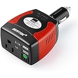 BESTEK 150W Power Inverter with 3.1A Dual USB Charging Ports
